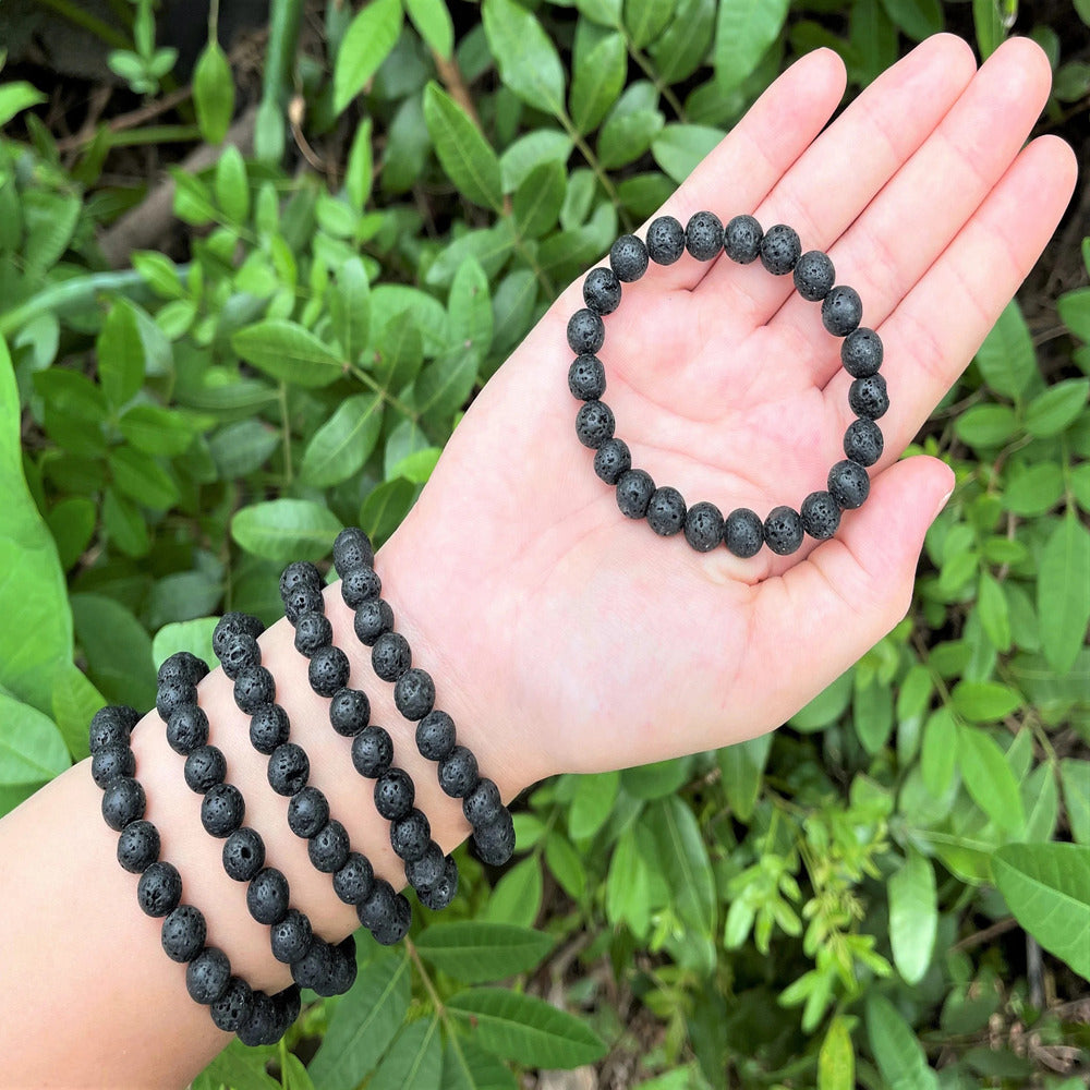 Lavastein - Kristall Armband