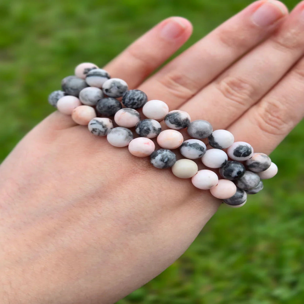 Pink Zebra Jasper - Kristall Armband